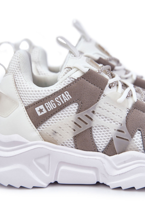 Lekkie Męskie Sportowe Buty Big Star KK174055 Białe