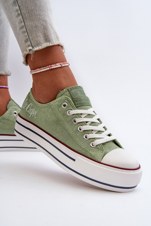 Trampki Damskie Na Grubej Podeszwie Lee Cooper LCW-24-31-2217 Zielone
