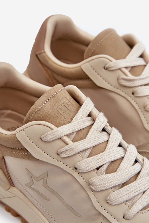 Męskie Sneakersy Big Star NN174067 Memory Foam System Beżowe