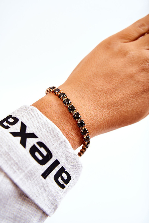 Elegancka Bransoletka Na Zatrzask Czarno-Złota