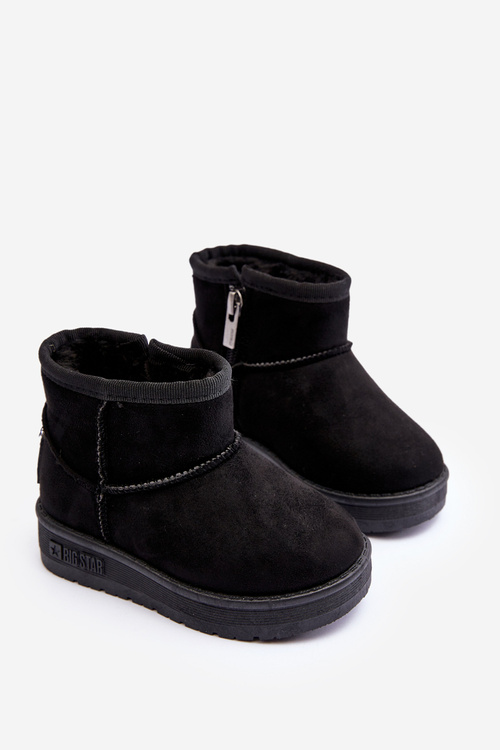 Dziecięce Śniegowce Ocieplane Na Suwak Czarne Big Star MM374100