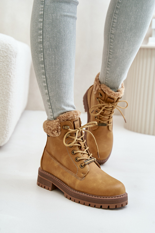 Ocieplane Trapery Damskie Big Star OO274A285 Camel