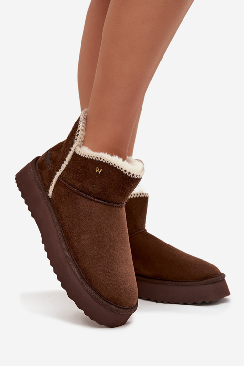 Śniegowce Damskie Na Platformie Wrangler 20253093.IKU Czekoladowe