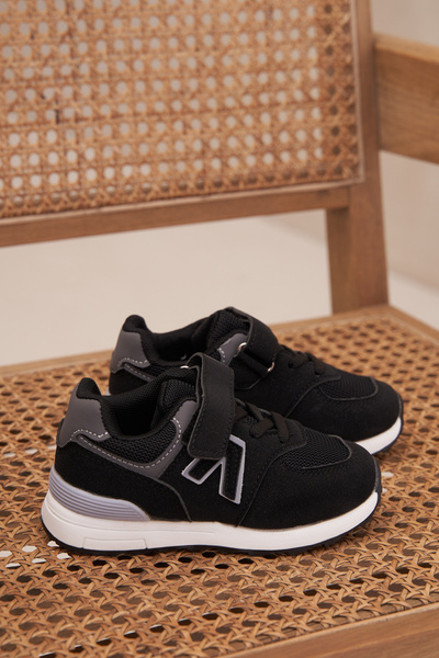 Buty Sportowe Sneakersy Dziecięce Na Rzep Czarne Galisse