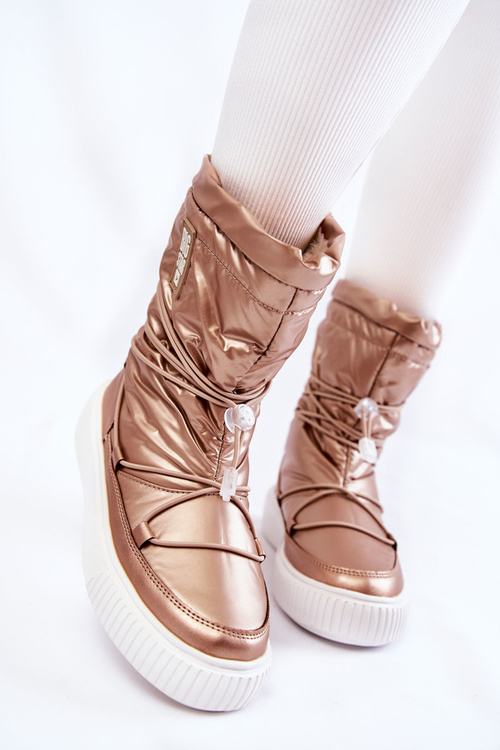 Damskie Ocieplane Śniegowce Big Star KK274194 Beżowe