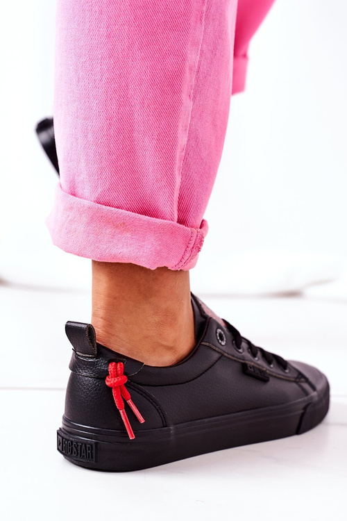 Damskie Skórzane Tenisówki BIG STAR GG274161 Czarne