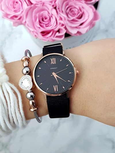 Damski Zegarek Ernest Fousie Czarny