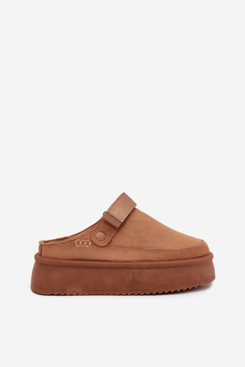 Śniegowce Damskie Na Platformie Z Rzepem Camel Jorielle