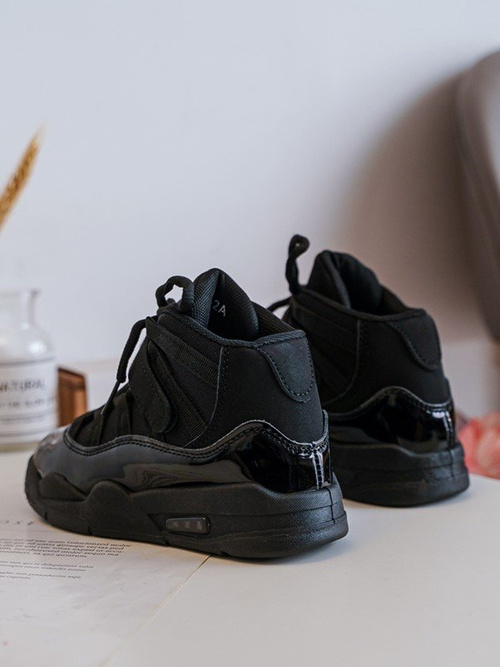 Dziecięce Sportowe Buty Sznurowane Czarne Darina