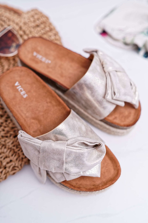 Klapki Damskie Vices Złote 6275