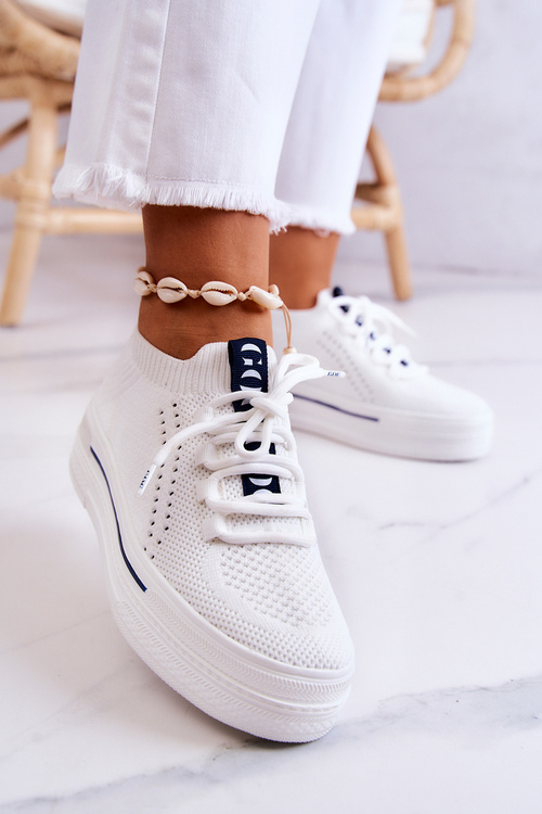 Damskie Buty Sportowe Sneakersy GOE JJ2N4164 Białe