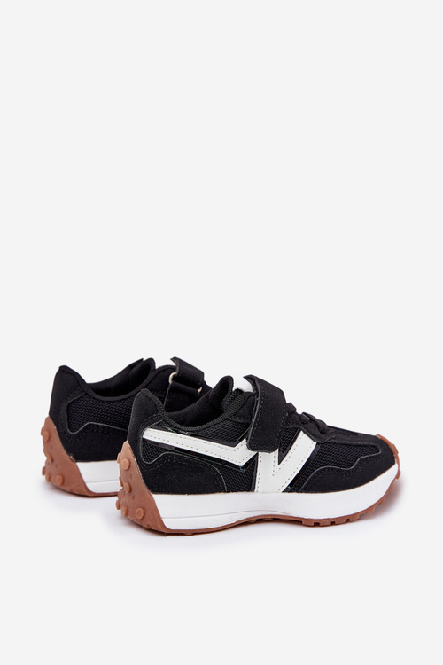 Sneakersy Dziecięce Na Rzep Czarne Tezzu