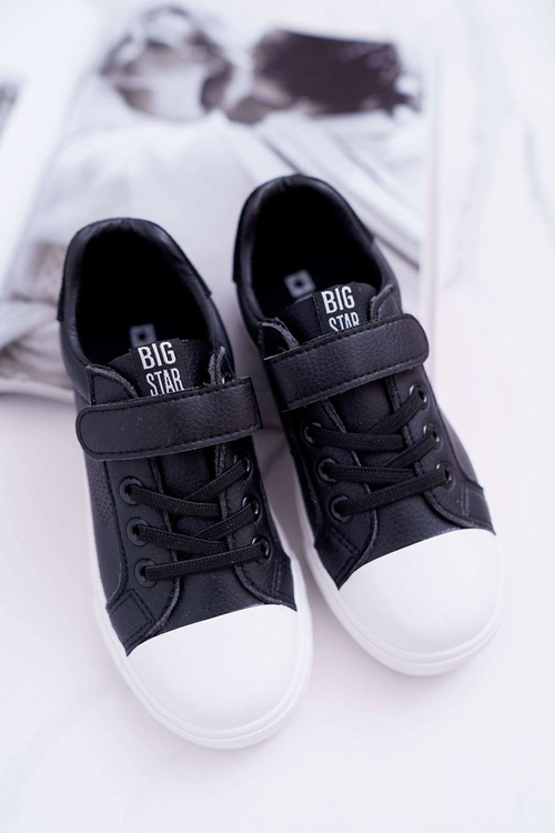 Dziecięce Trampki Na Rzep Big Star DD374108 Czarne