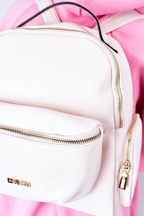 Skórzany Plecak / Nerka 2w1 Big Star HH574060 Beżowy