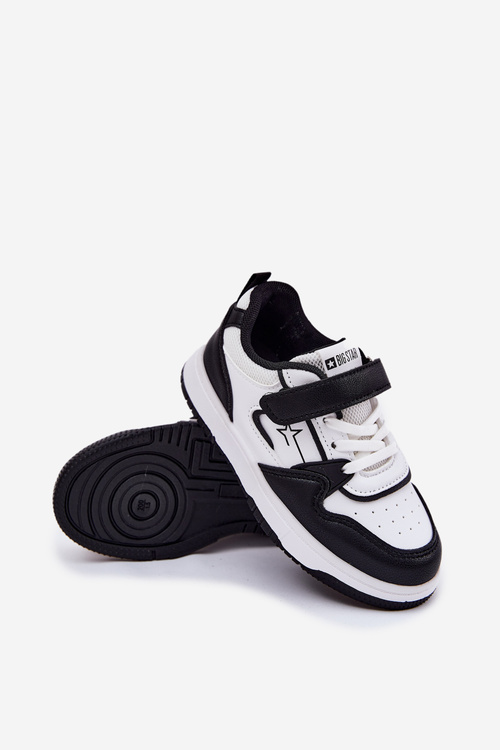 Lekkie Sneakersy Dziecięce Big Star RR374052 Biało-Czarne