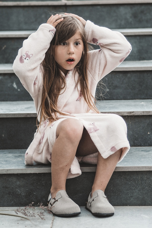 Chodaki Dziecięce Na Korkowej Platformie Szare Vulagia