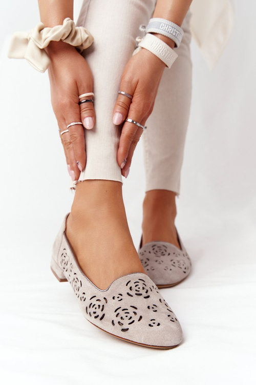 Ażurowe Mokasyny Sergio Leone BL627 Cappuccino