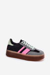 Niskie Sneakersy Na Platformie Czarne Ovivene