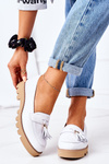 Skórzane Mokasyny Lewski Shoes 3053 Białe