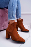 Botki Damskie Na Obcasie Sergio Leone Camel BT525
