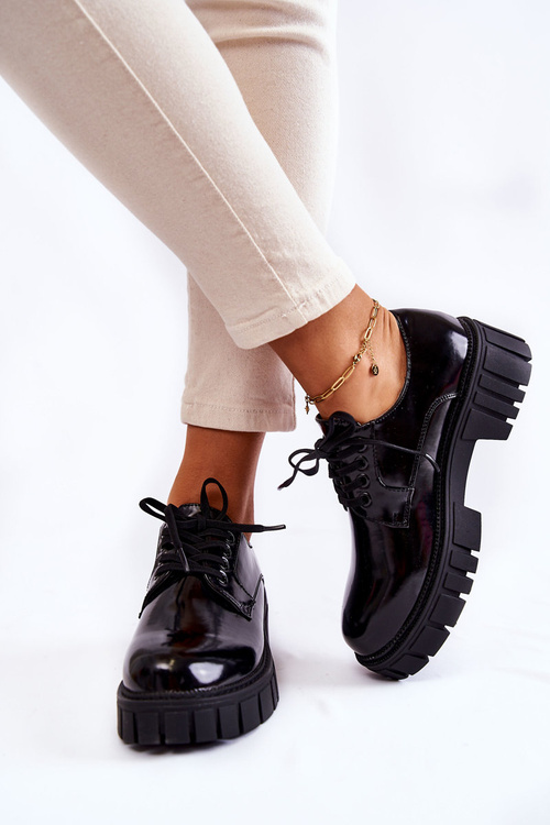 Modne Lakierowane Półbuty La.Fi 210013B-NL Czarne