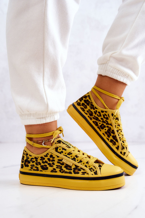 Damskie Trampki Pantera BIG STAR JJ274616 Żółte