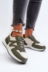 Sneakersy Damskie Z Eko Skóry Zielone Kaimans