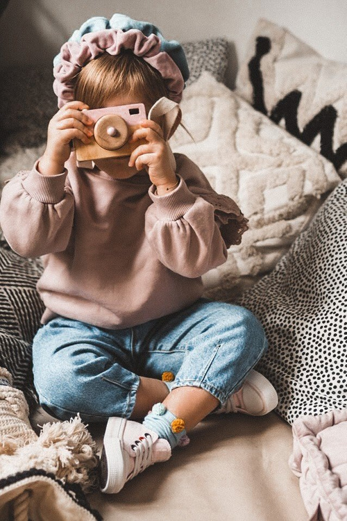 Dziecięce Klasyczne Niskie Trampki BIG STAR HH374197 Różowe