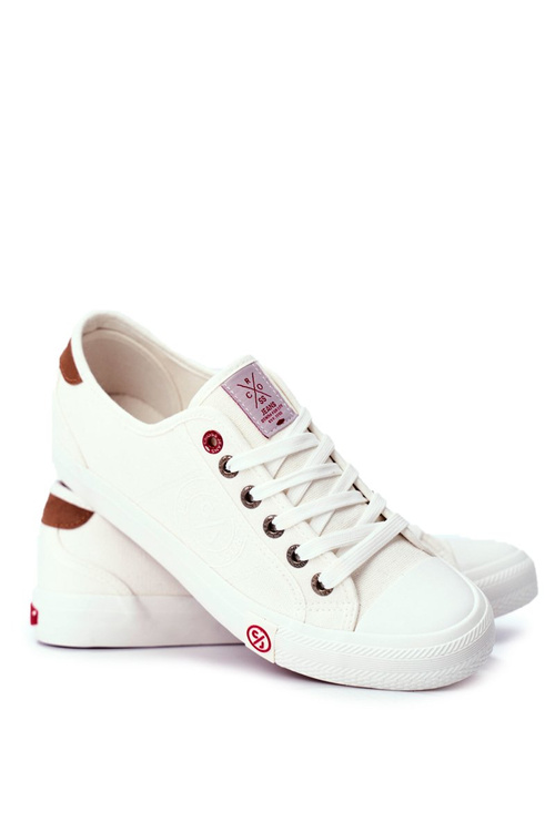 Trampki Męskie Cross Jeans Białe FF1R4055C