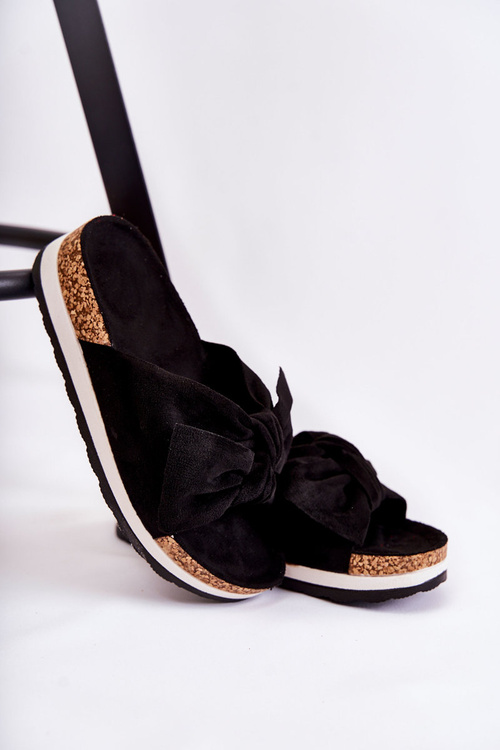 Klapki Na Platformie Czarne So Comfy