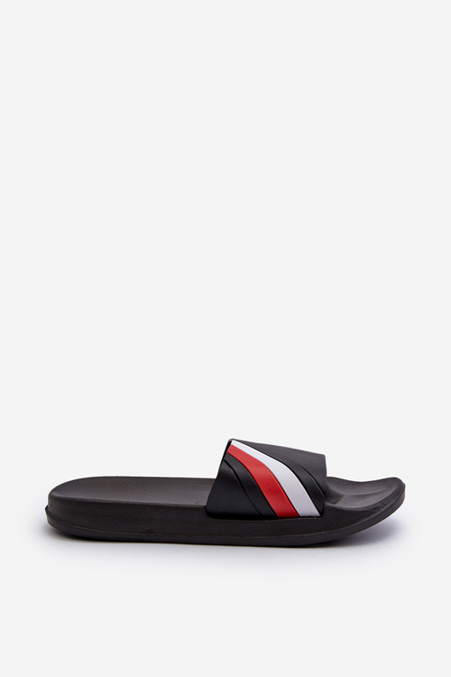 Klasyczne Lekkie Klapki Męskie Czarne Bemostom