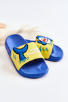 Lekkie Dziecięce Klapki Żółto-Niebieskie Sharky
