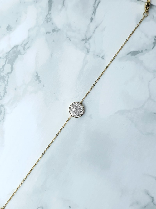 Damska Bransoleta Na Łańcuszku Kółeczko Złota Selene