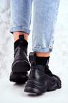 Damskie Buty Sportowe Wysokie Big Star Czarne GG274607
