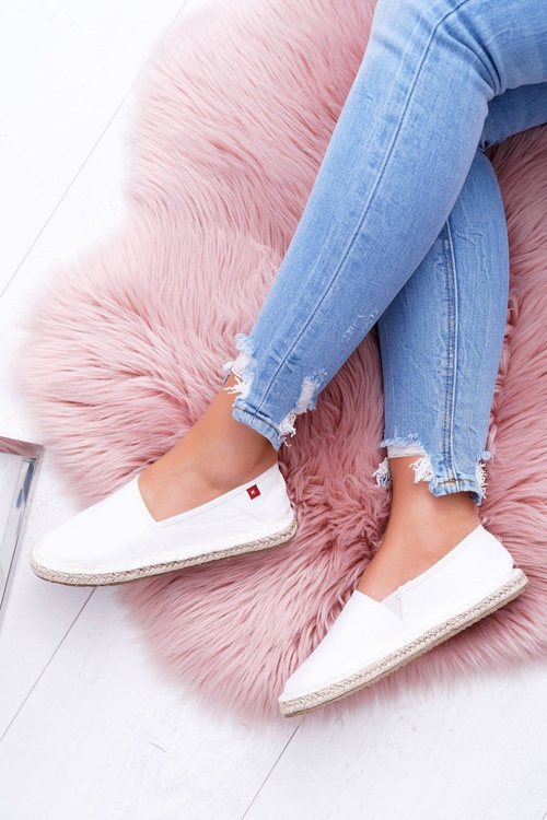 Espadryle Damskie Pleciona Podeszwa Białe Big Star DD274A148