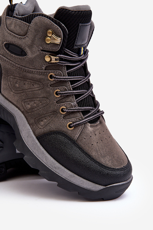 Buty Trekkingowe Trapery Męskie Szare Fontanoe