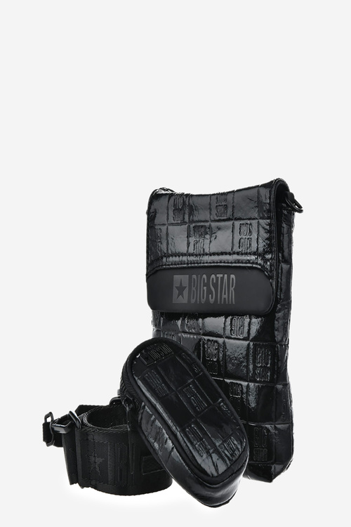 Lakierowana Torebka Saszetka Big Star OO574144 Czarna