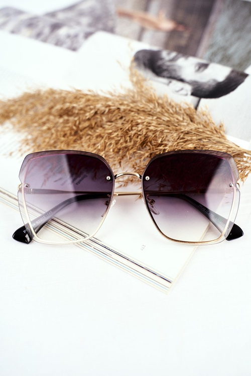 Okulary Przeciwsłoneczne Czarne Prius PRE-34 Złote Gradient