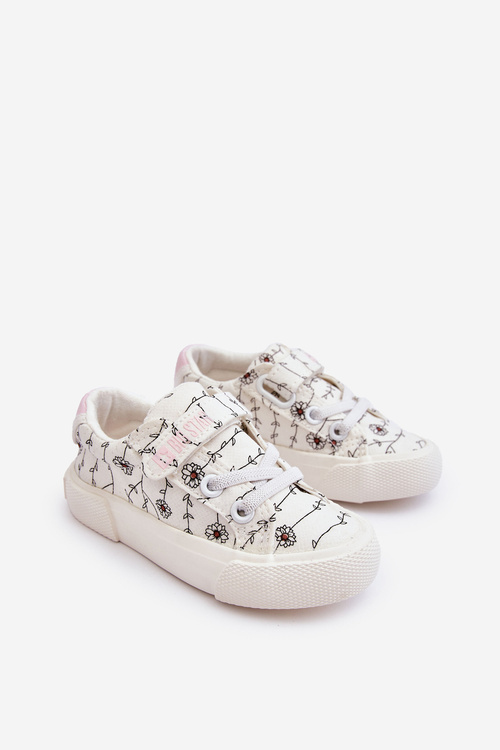 Dziecięce Materiałowe Trampki BIG STAR JJ374102 Białe