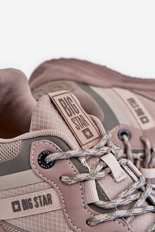 Męskie Lekkie Sneakersy Memory Foam System Big Star LL174151 Beżowe