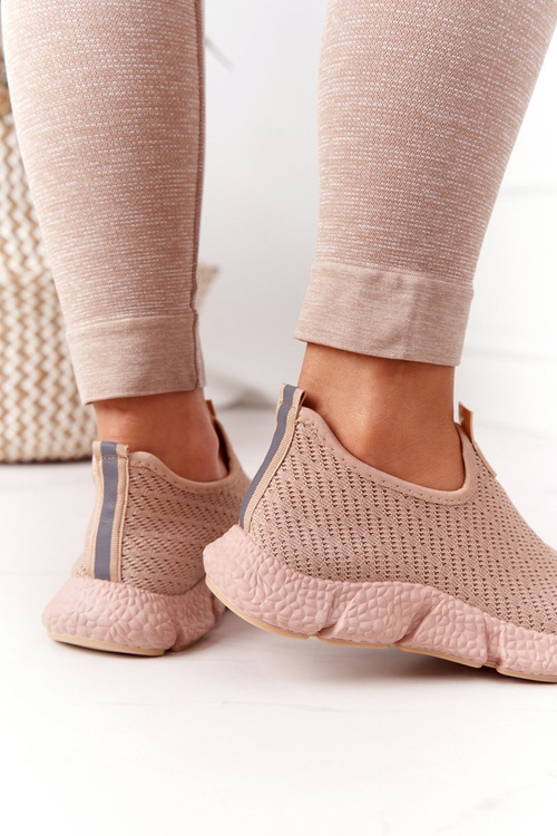 Damskie Sportowe Buty Slip-on Beżowe Marathon