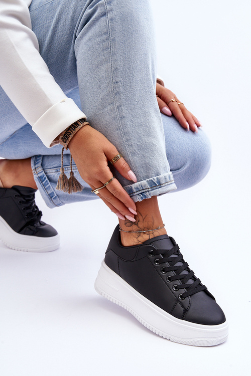 Damskie Klasyczne Buty Sportowe Czarno-Białe Night Trip