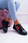 Trampki Damskie Big Star Czarne z Sercem EE274256