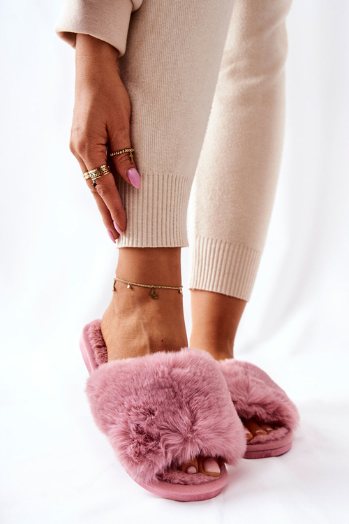 Papcie Damskie Z Futerkiem Różowe Trusted