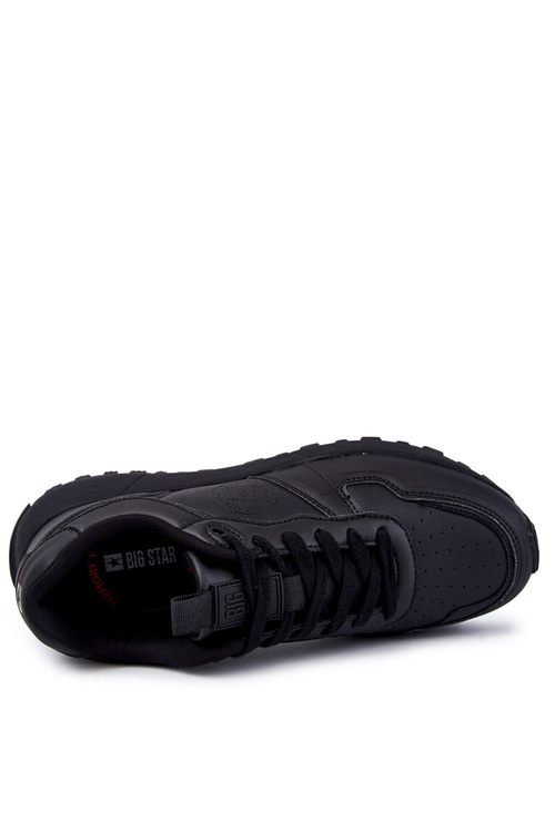 Męskie Klasyczne Buty Sportowe Memory Foam Big Star KK174232 Czarne