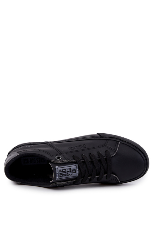 Skórzane Męskie Tenisówki Big Star JJ174108 Czarne