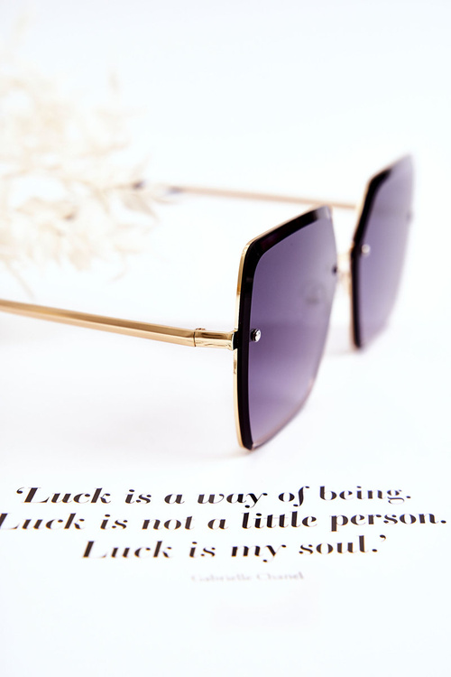 Duże Okulary Przeciwsłoneczne Kwadratowe V180005 Granatowe