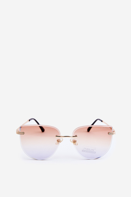 Damskie Okulary Przeciwsłoneczne UV400 Złoto-Brązowe