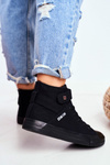 Damskie Wysokie Trampki Big Star FF274578 Czarne