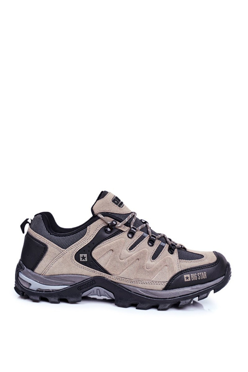 Trekkingowe Męskie Buty Big Star Outdoor Szare GG174281